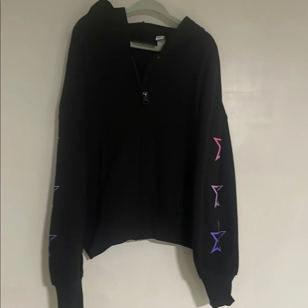 NWT The Children's Place Black Hooded Sweatshirt Girl’s Size 7/8